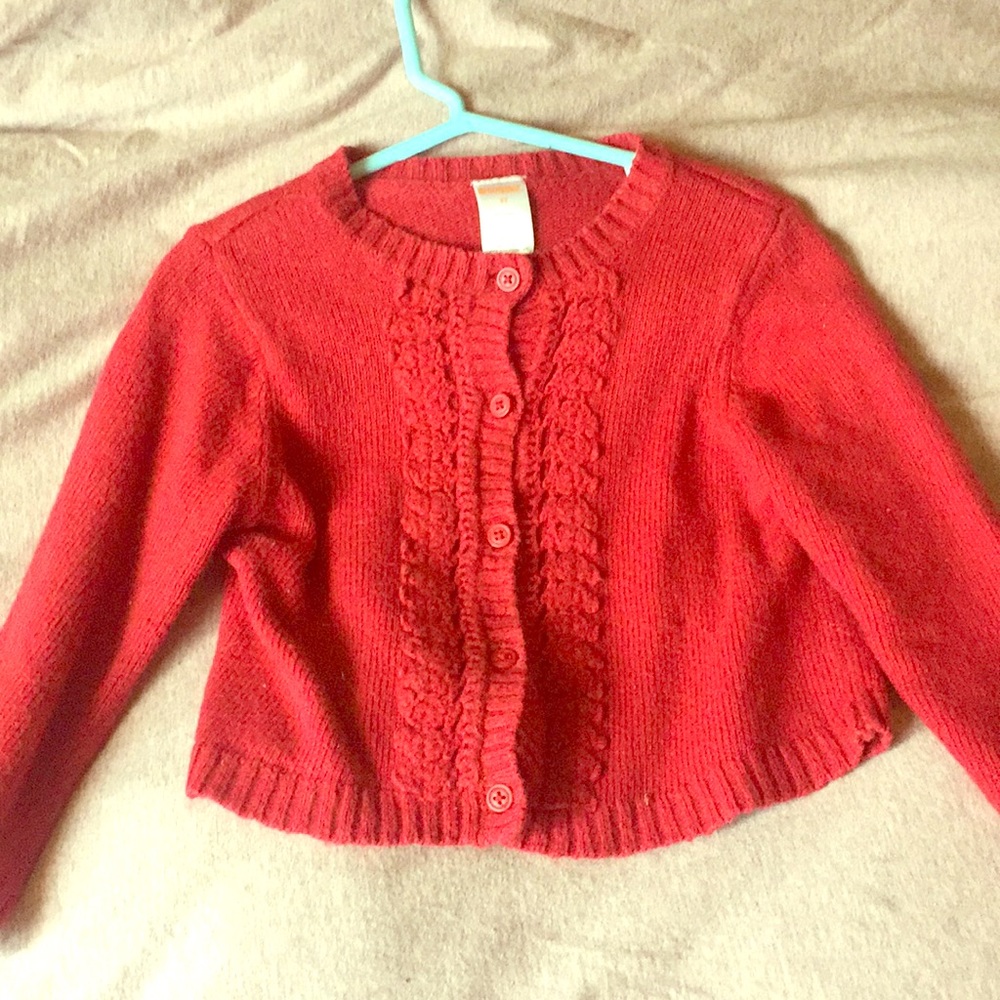 Gymboree red cardigan sweater